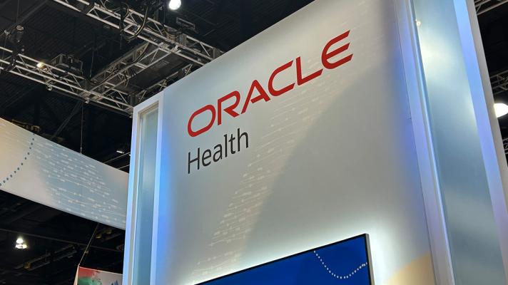 Oracle Health booth at HIMSS23