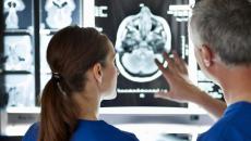 Radiologists read images on screen