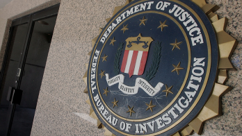 FBI seal on an interior wall